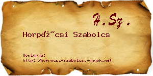 Horpácsi Szabolcs névjegykártya